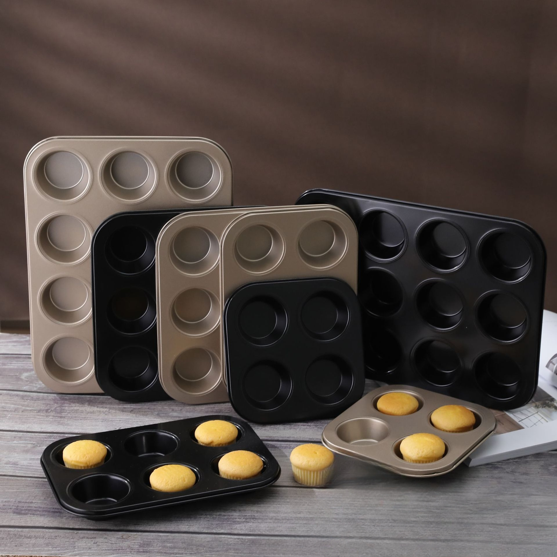 Форма для выпечки из углеродной стали 4/6/9/12 домашних инструментов для выпечки