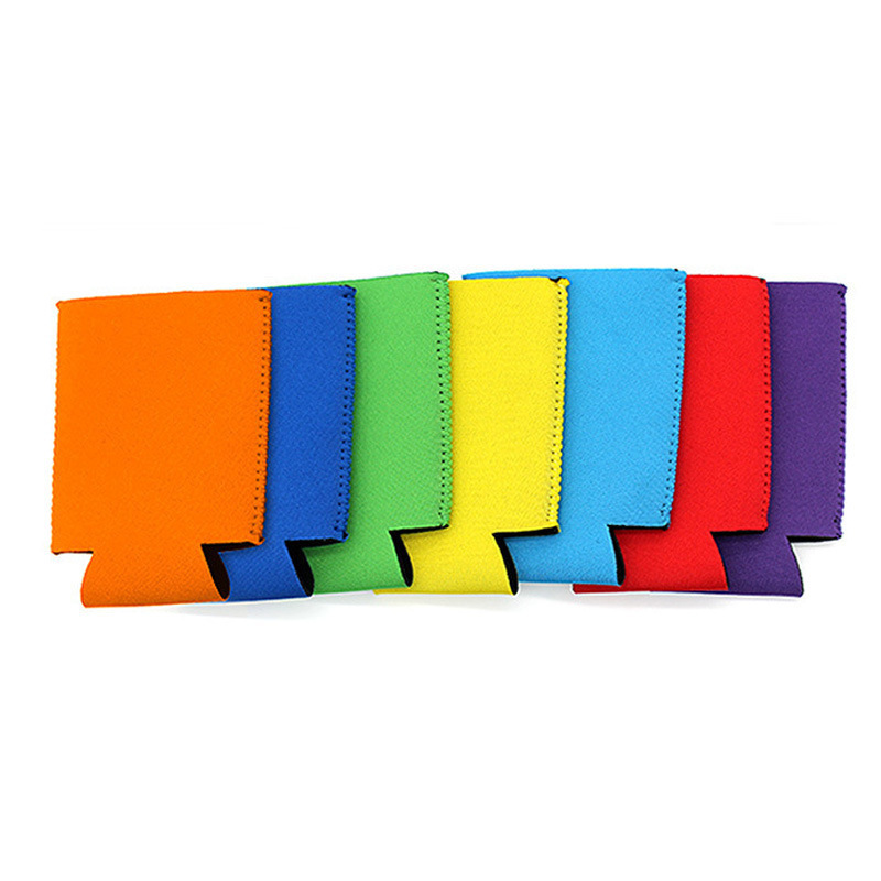 Cross-Border Direct Supply of Foldableable Diving Material Portable Cup Sleeves Neoprene Sublimation Silk Screen Coke Glass Cup Sleeves