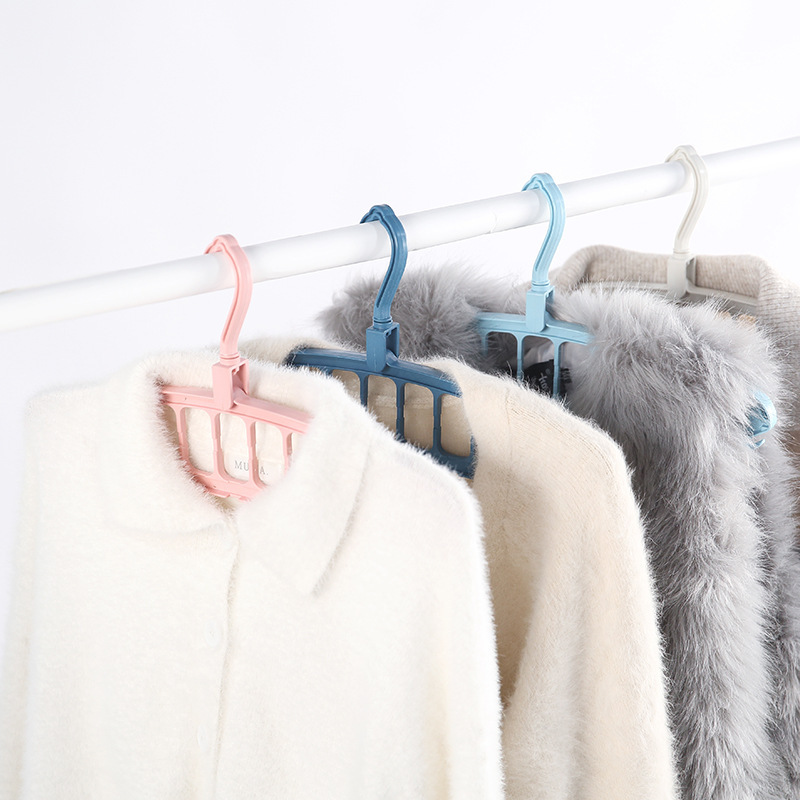 11-hole rotating inner hanger multi-functional creative storage folding rack multi-hole indoor clothes non-slip drying rack