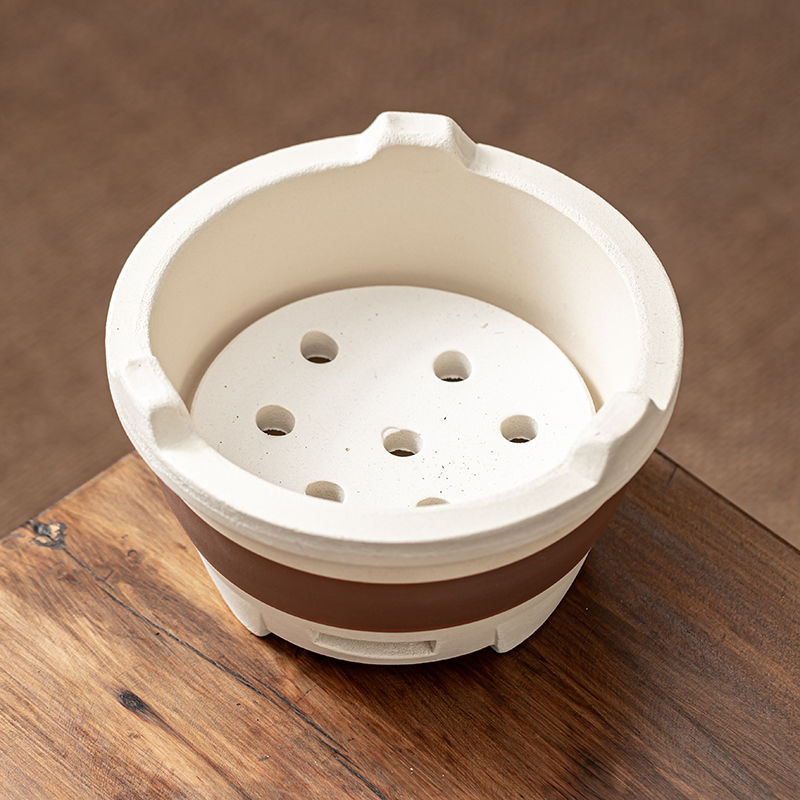 Cooking Tea Around the Stove, Household Indoor Old-Fashioned Charcoal Stove, Household Edge Stove, Mud Charcoal Stove, Outdoor Barbecue Clay Roasting Tea Equipment