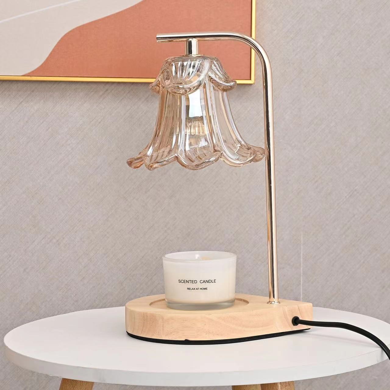 Geometric glass multi-faceted aromatherapy wax lamp bedside decorative art table lamp bedroom non-fire essential oil lamp simple gift