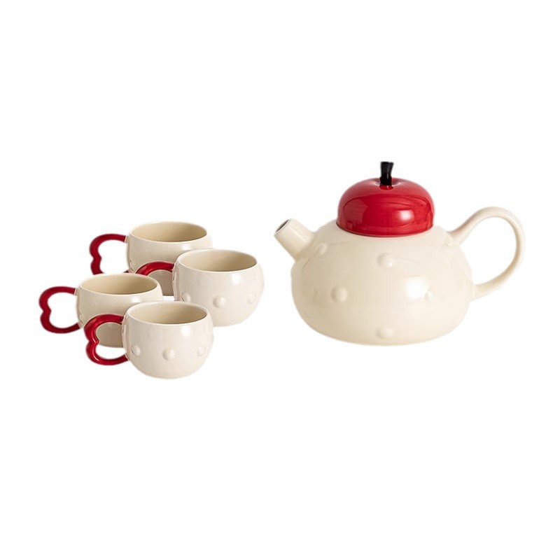 Ceramic Cup Tea Set Household High-End Teacup Teapot Housewarming Gift Box Newlywed Wedding Water Cup Set