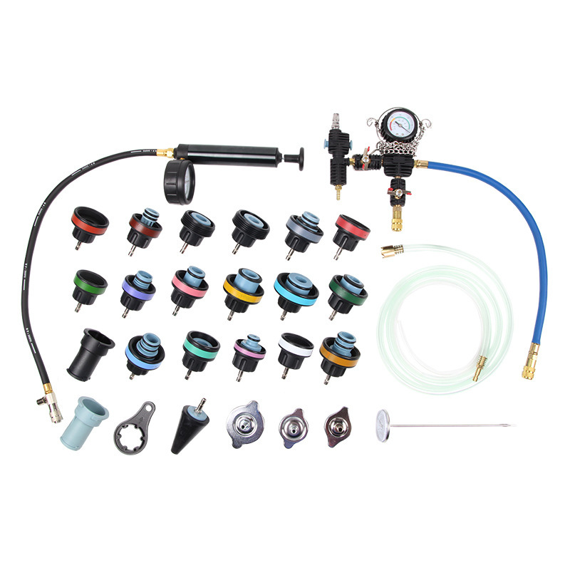 28 Pieces of Car Water Tank Pressure Leak Detector 28Pc Coolant Replacement Leak Detector Vacuum Pressure Gauge Leak Detection