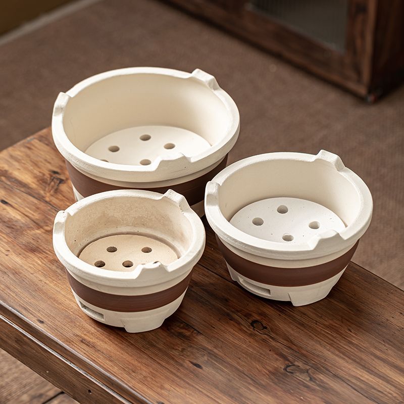 Cooking Tea Around the Stove, Household Indoor Old-Fashioned Charcoal Stove, Household Edge Stove, Mud Charcoal Stove, Outdoor Barbecue Clay Roasting Tea Equipment