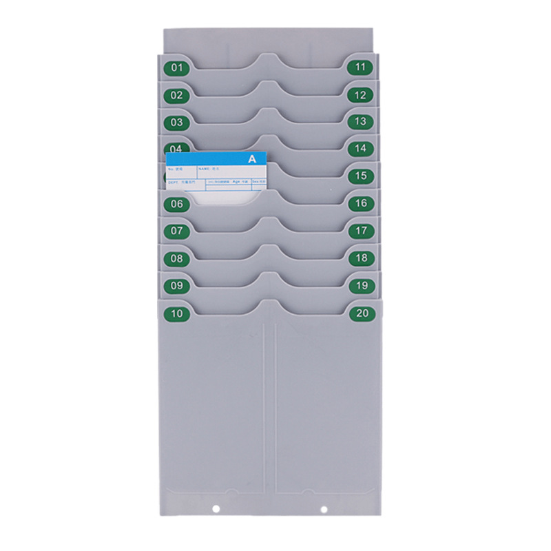 Retractable attendance rack card holder attendance card paper holder 20-bit card holder card holder employee card slot