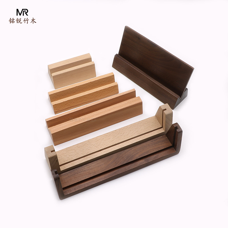 Solid Wood Base Desk Calendar Calendar Card Postcard Beech Walnut Base