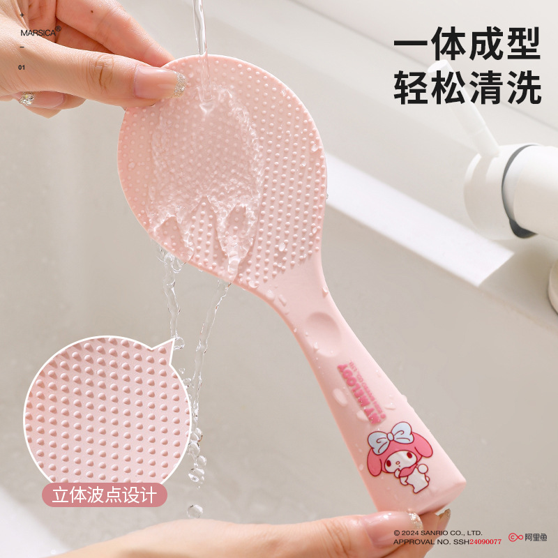 Sanrio Rice Spoon Food Grade Electric Rice Cooker Standing Rice Spoon Silicone Rice for Home Use Vertical Cute Spoon for Rice