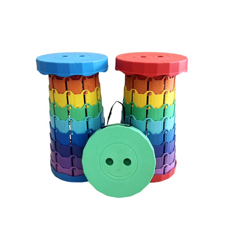 Portable Storage Fishing Stool, Household Retractable Stool, Manufacturer Wholesale, Outdoor Camping Stall Plastic Folding Stool