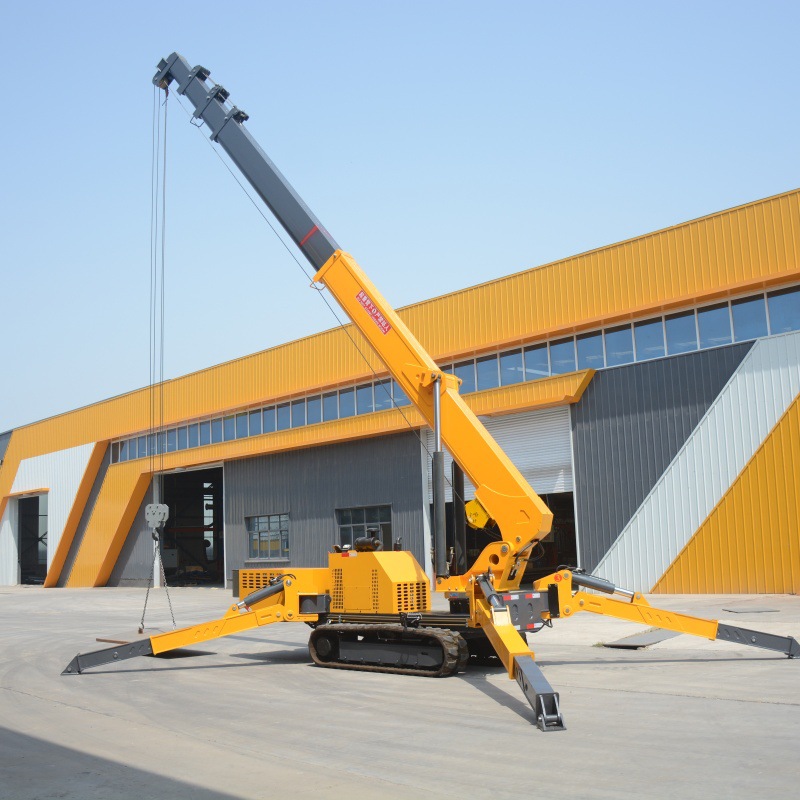 Remote Control Oil-Electric Dual-Purpose Crawler Spider Crane Self-Propelled Hydraulic Crane Telescopic Spider Crane