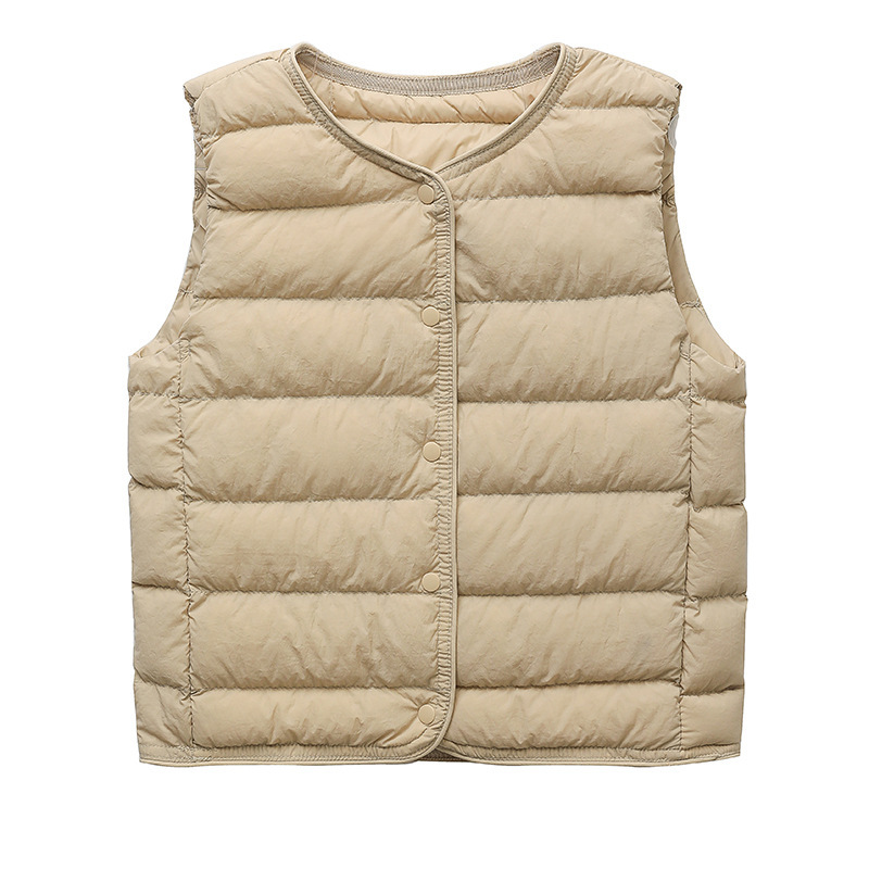 2023 Children's New down Jacket Boys and Girls Liner Vest Lightweight Casual Warm Vest Baby Waistcoat Dropshipping