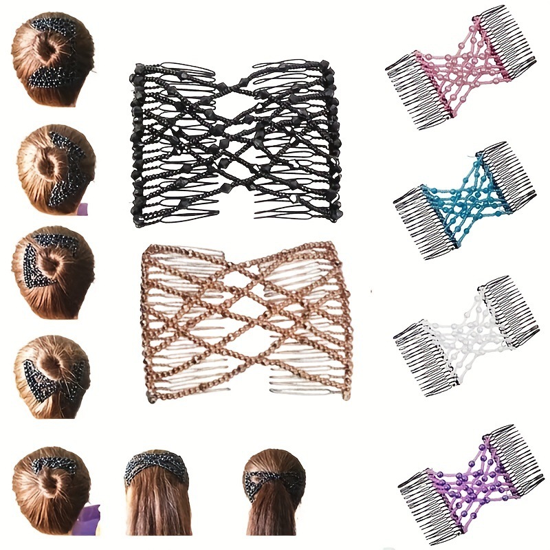 Cross-border Amazon Comb Lazy Creative Varied Stretch Hair Comb Fashion Joker Magic Invisible Hair Accessories
