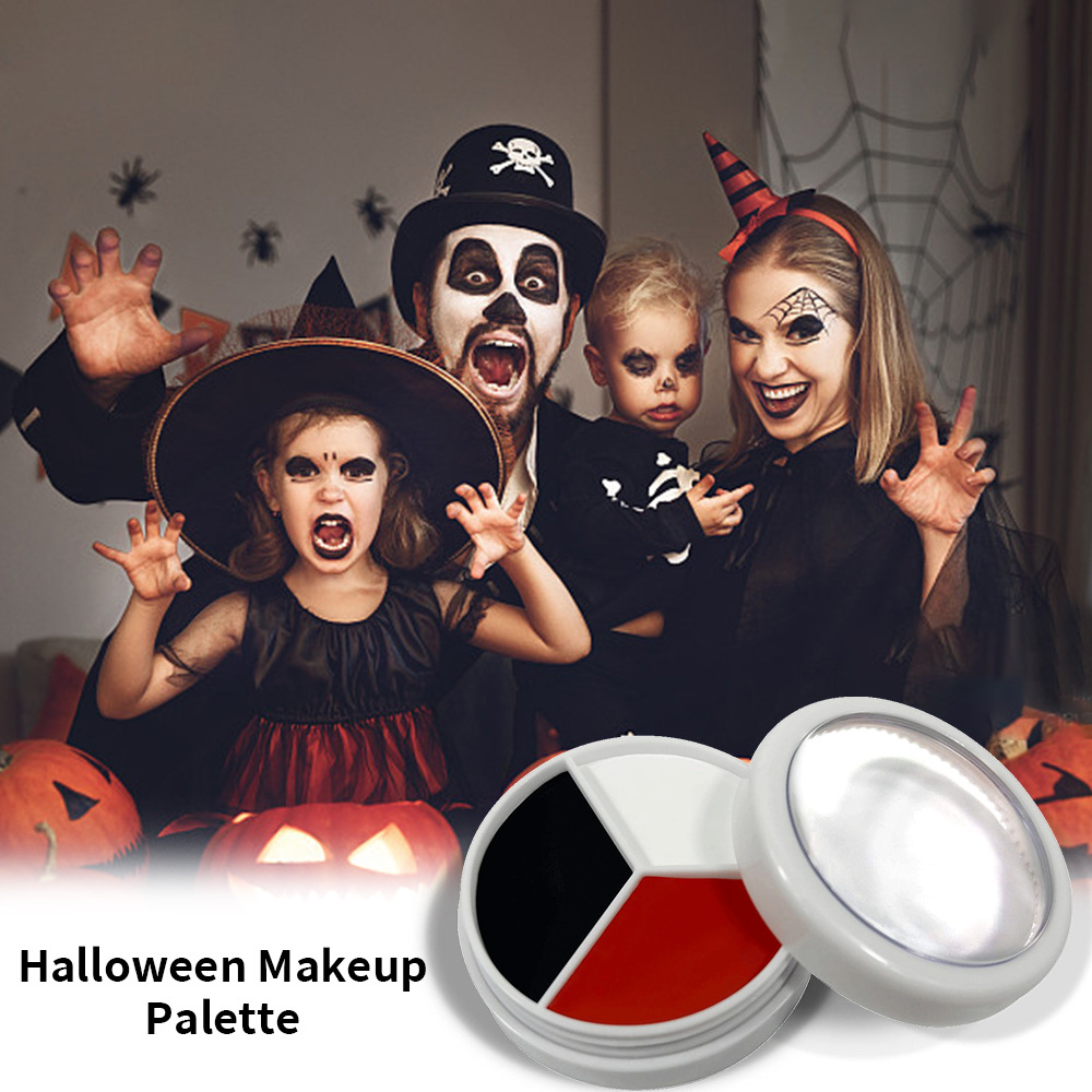 Cross-border Halloween makeup party three-color water-based easy-to-clean human face creative DIY water-based painting wholesale