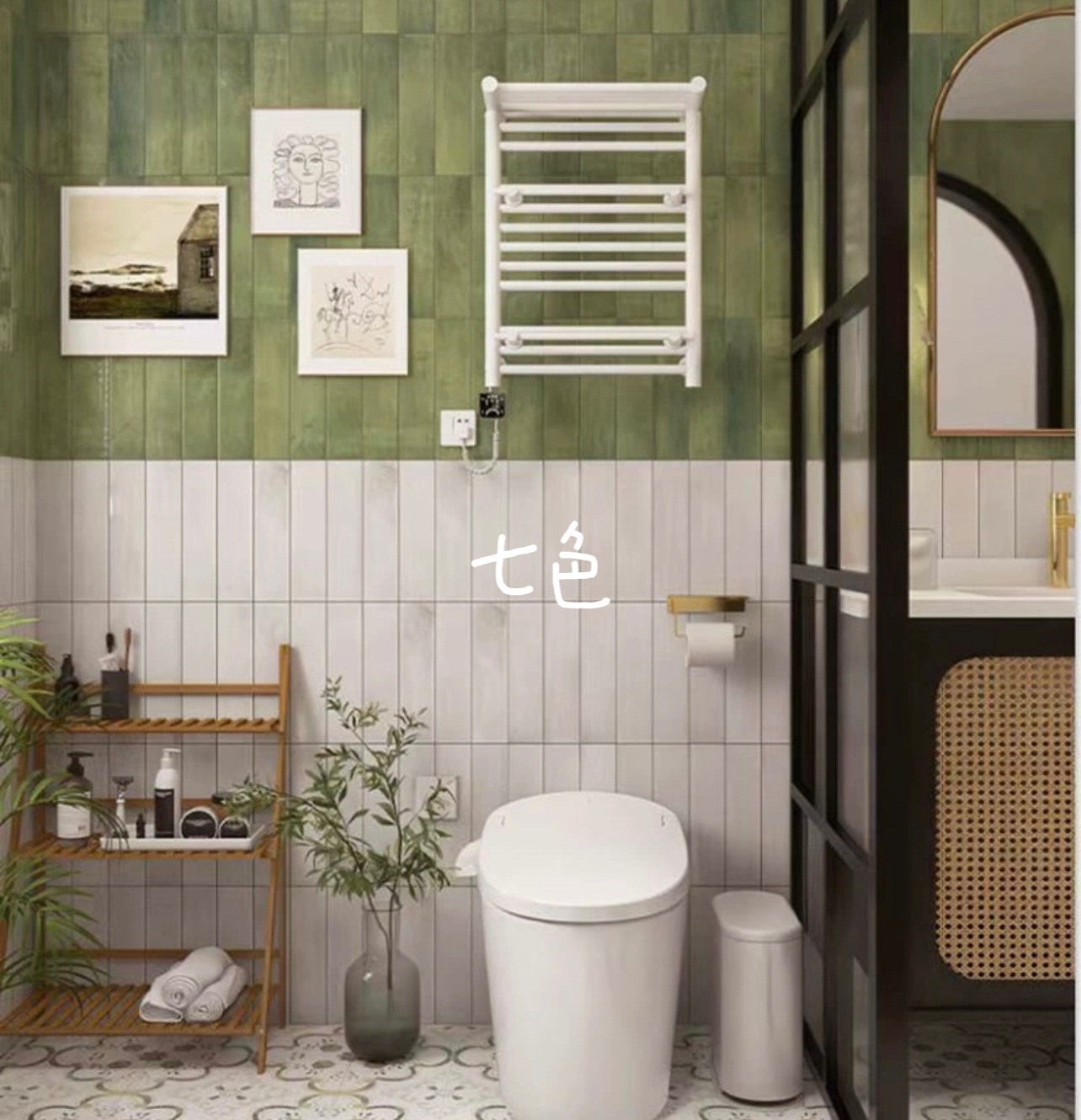 Французская ретро плитка для туалета 75x300 см с градиентным цветом, ручная работа, старая кирпичная стена для кафе и бара