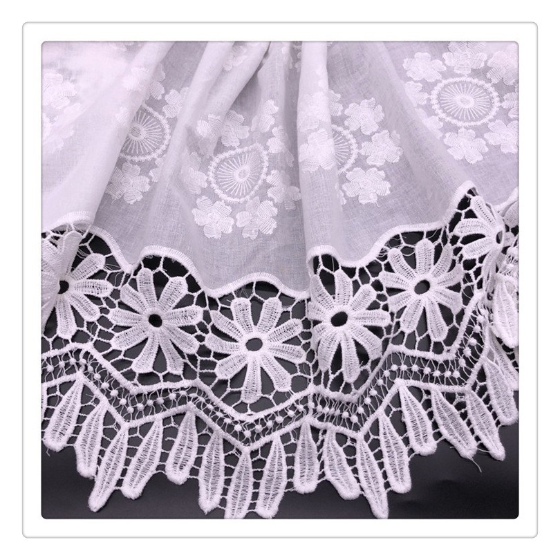 Cotton 9088 embroidery cloth factory direct sale 2025 hot dress fabric water soluble lace embroidery cloth