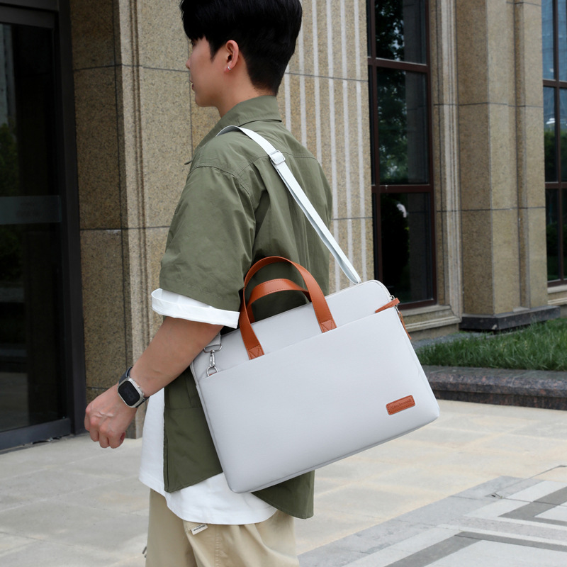 New Lightweight Laptop Bag for Business Trips 15.6inch Crossbody Bag Shoulder Business Commuter Briefcase Foreign Trade