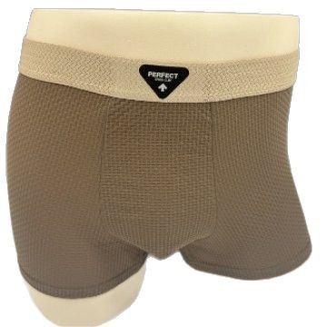 Cross-Border Men's Ice Silk Underwear Mesh Jacquard Comfortable Breathable Sports Boxer Briefs Solid Color Retro Boxer Briefs for Men