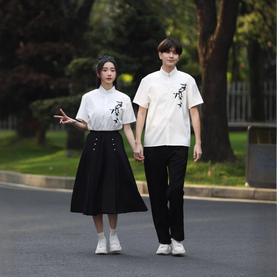 Летняя одежда в китайском стиле, униформа для хорового выступления, школьная униформа