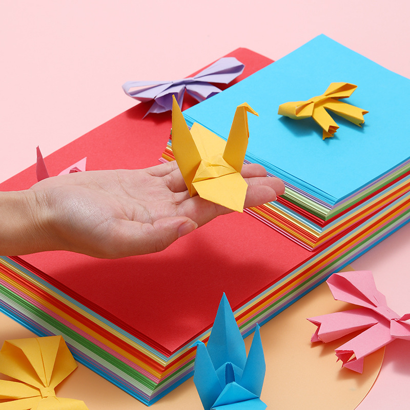 In stock wholesale 15cm square handmade paper folding special color paper cutting kindergarten color paper crane color paper