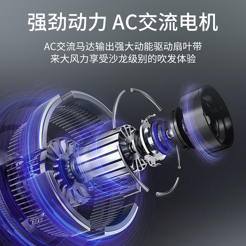 Youshi Hair Dryer Hair Salon Home Dormitory High Power Hair Dryer Large Wind Barber Shop Blue Light Hair Dryer Wholesale