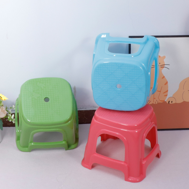 Plastic Stool Household Wear-resistant Non-slip Shoe Changing Stool Kindergarten Small Stool Children's Adult Chair Advertising Gift Stool