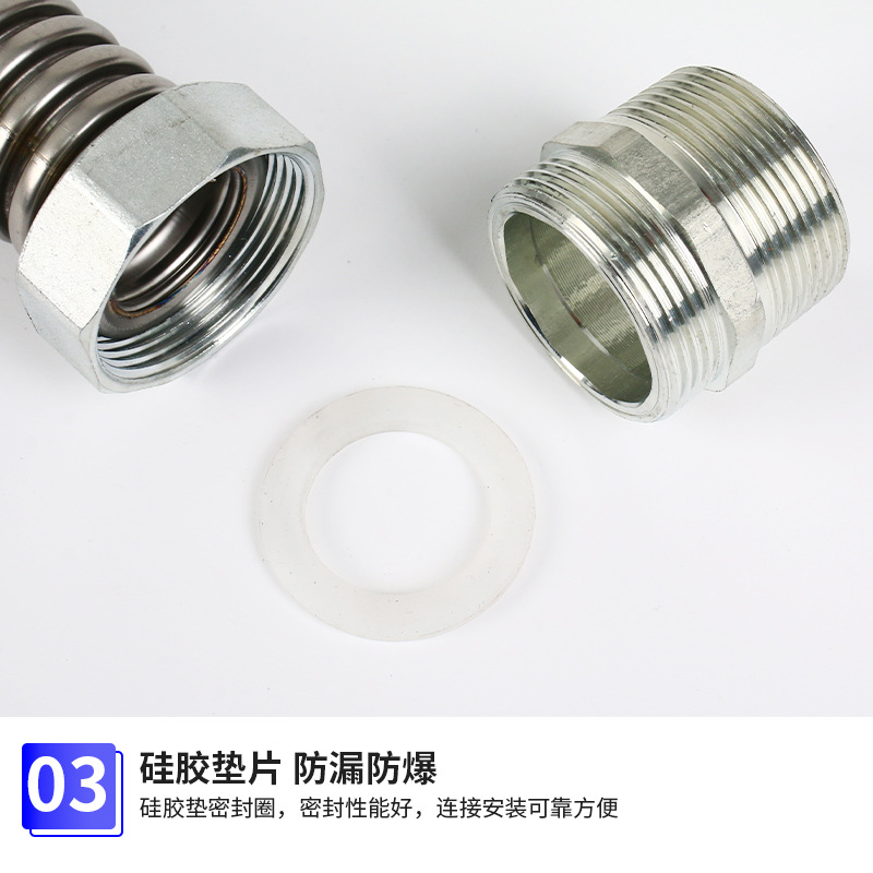 304 Stainless Steel Air Conditioning Corrugated Pipe, Central Air Conditioning Pipe, Fan Coil Unit Compensator, Metal Corrugated Pipe Flexible Connection