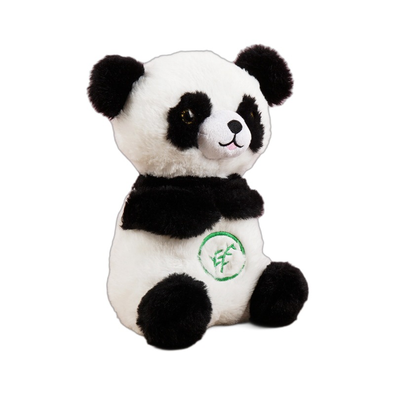 Ce Certified Simulated Giant Panda Can Breathe and Glow, Soothe the Panda, Sleeping Bear Doll, Baby Music Model