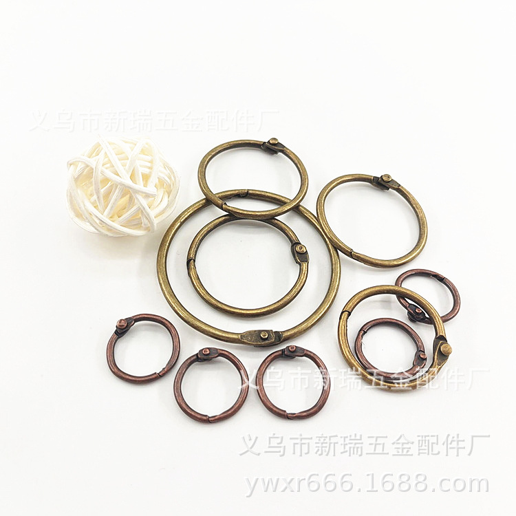 Factory wholesale metal binding book ring opening loose-leaf book ring card ring activity photo album opening card ring