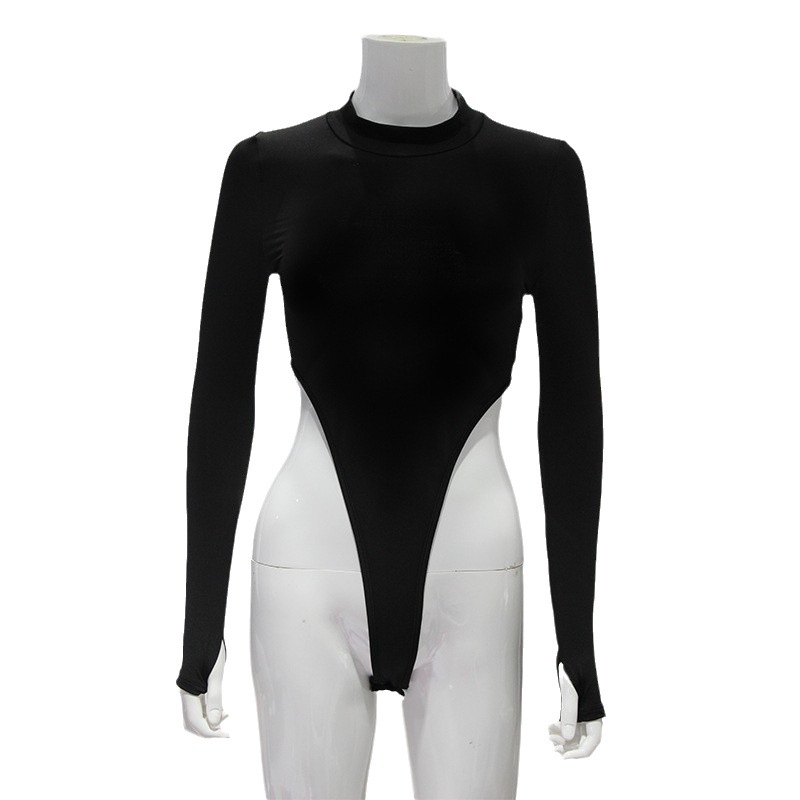 2023 Europe and the United States cross-border new women's sexy solid color fashion high waist hot girl tight jumpsuit women a wholesale