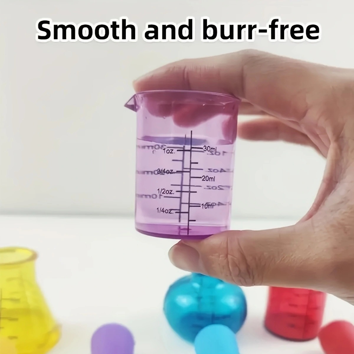 Cross-border education mini measuring cup teaching aid, plastic science experiment sensory DIY education color sensory science