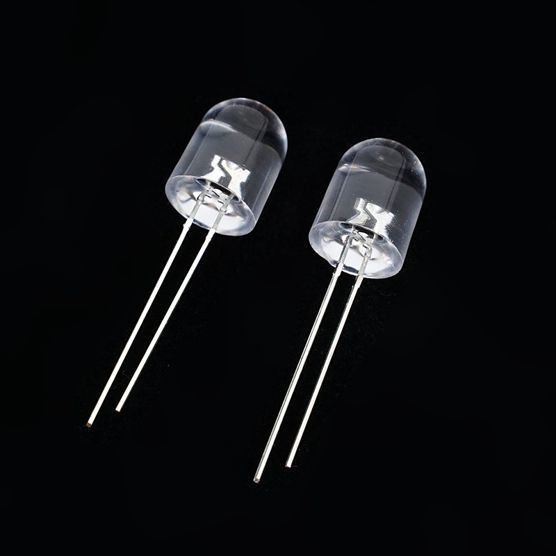 F10 Round Head Edgeless Long Leg Lamp Beads 10mm Colorful Fast Flash Slow Flash Rgb Full Color Direct Plug Led Light Emitting Diode