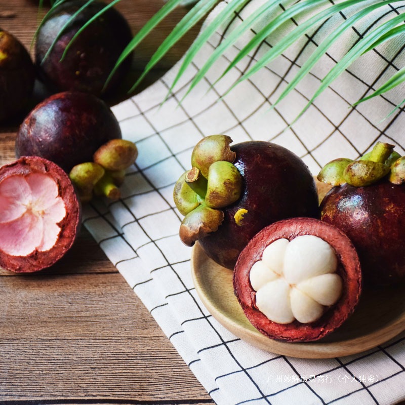 [in Stock Now] Mangosteen Imported from Thailand, Net Weight 2.5kg Fresh 5A6A Large Fruit for Pregnant Women, 2 Pieces 5kg