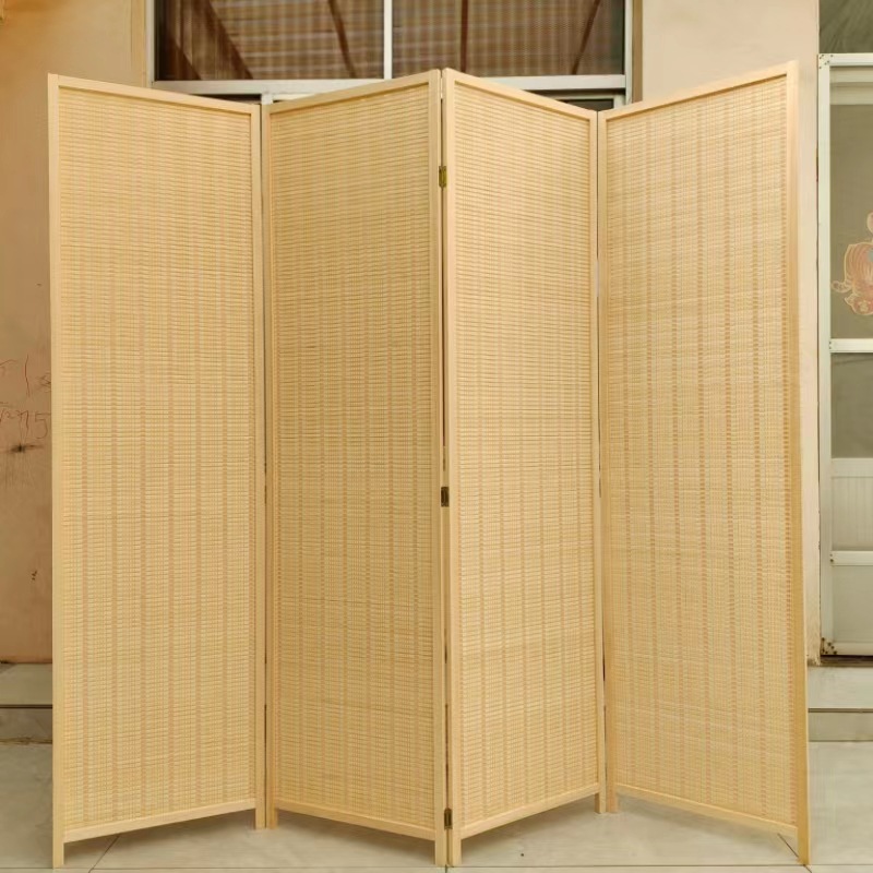 Простая перегородка, складная, для гостиной, китайская, мобильная, из массива дерева