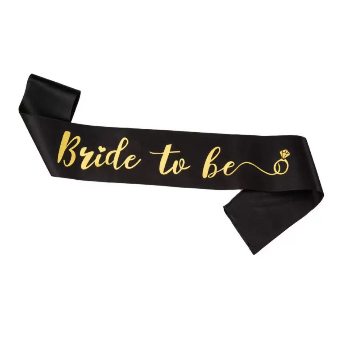 Birthday Shoulder Straps Bridal Decorative Shoulder Straps Bachelor Party Dance Bride to Be Champagne + White Shoulder Straps