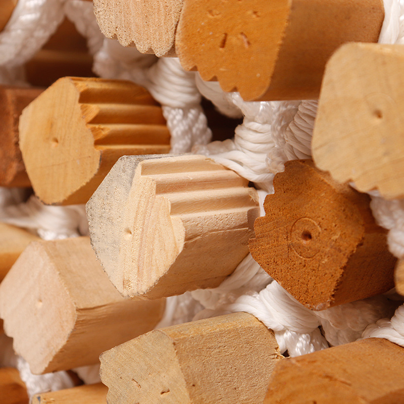 Solid Wood Soft Ladder Emergency Fire Training Rescue Escape Ladder Manufacturer Direct Delivery Household Log Climbing Ladder Can Be Wholesale