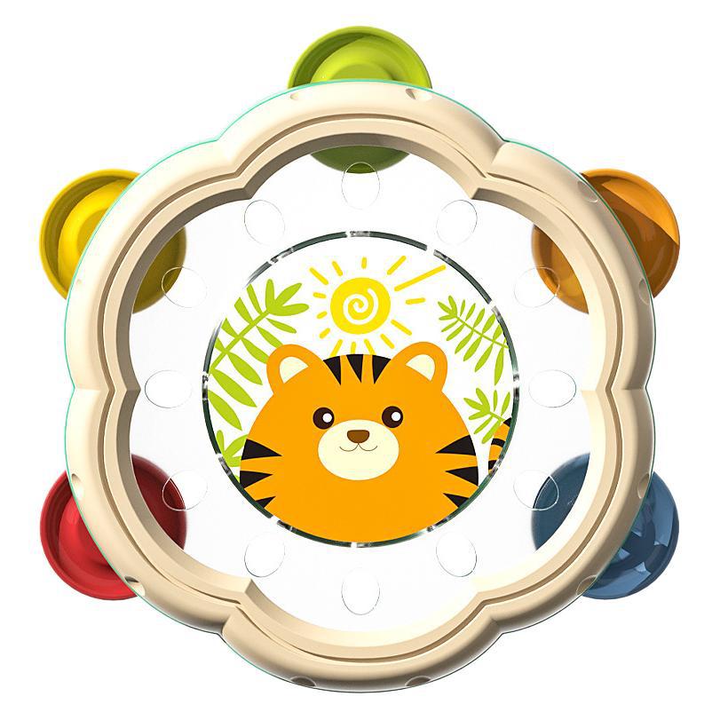 Cartoon cute fun hand drum educational toys baby early education 0-3 years old tambourine kindergarten teacher special hand drum