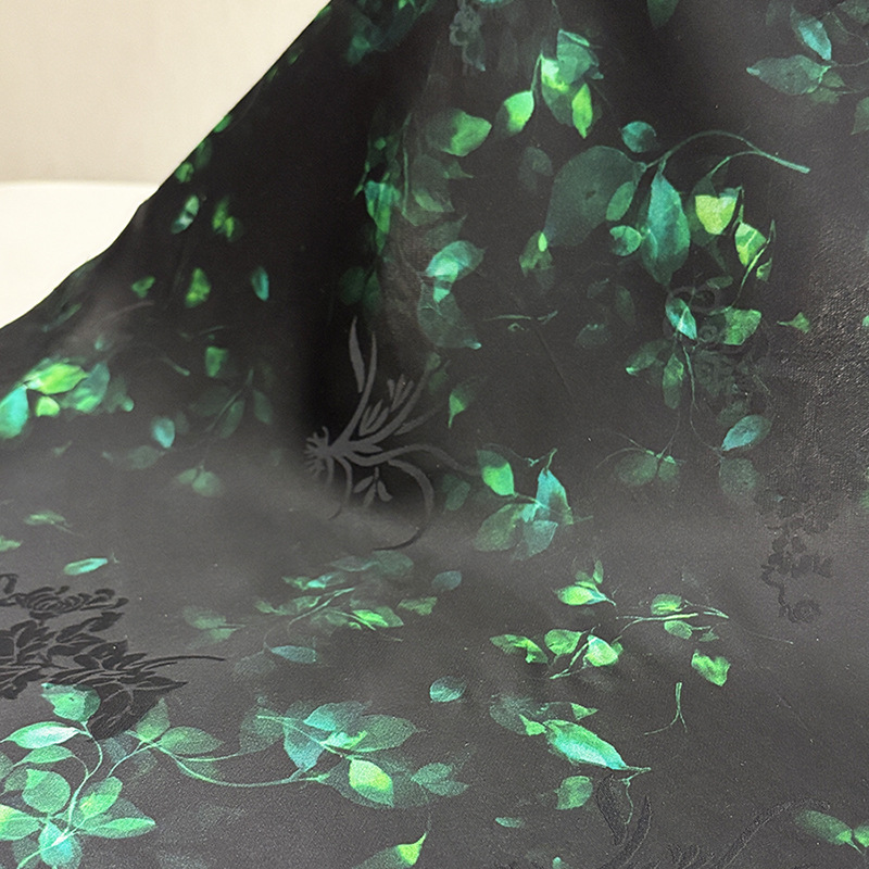 "Night Elves" dress Clothing Fabric Jacquard Fabric Source Factory National Tide Xiangyun Yarn 25 Mm