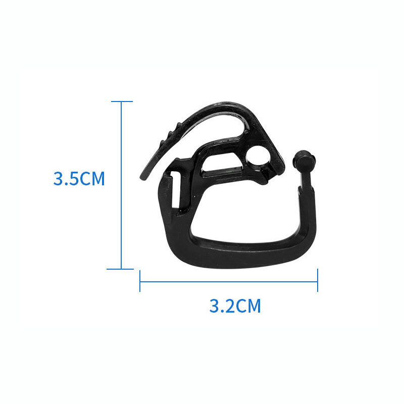 Manufacturer Greenhouse Outdoor Sunshade System Hook Black Plastic Sunshade Net Hook Curtain Line Hook
