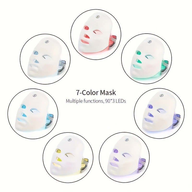 Cross-border Hot-selling Large Row Lights Silicone Photonic Skin Rejuvenation Beauty Mask Household Infrared LED Anti-wrinkle Acne Mask Instrument