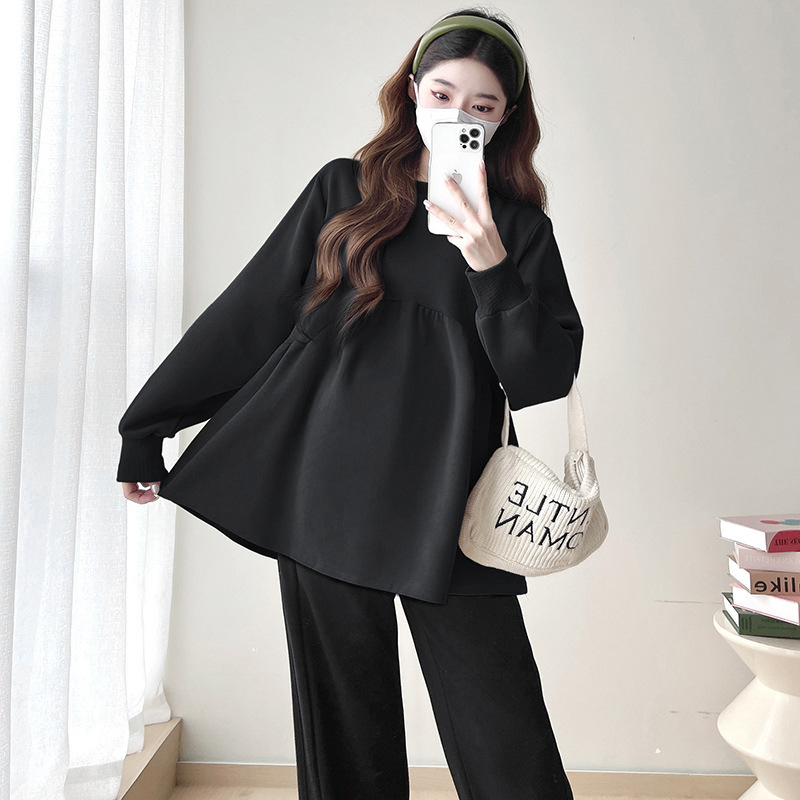 Pregnant women's clothing autumn and winter new fashion age-reducing all-match pregnant women's sweater loose casual long sleeve pregnant women's sweater