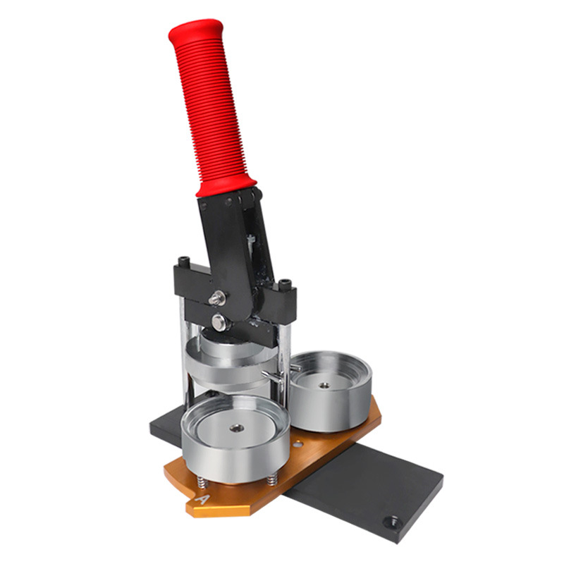 New American 58mm metal badge machine rotary round tinplate consumables yum badge DIY homemade machine