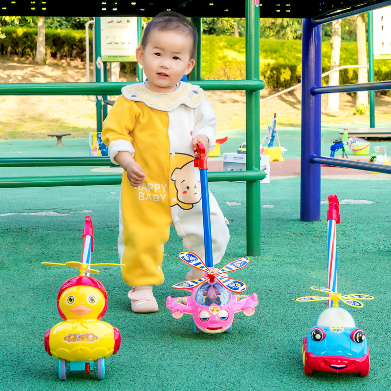 Baby Toddler Trolley Butterfly Multifunctional Walkers Ring Hand Push Airplane Stall Toy Gift Push Music
