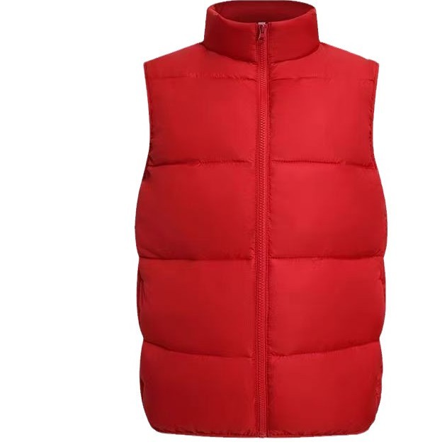 Down Cotton Vest with Custom Logo, Fleece-Lined and Thickeneded, Men's and Women's Work Clothes, Casual Outdoor Windproof and Warm Embroider