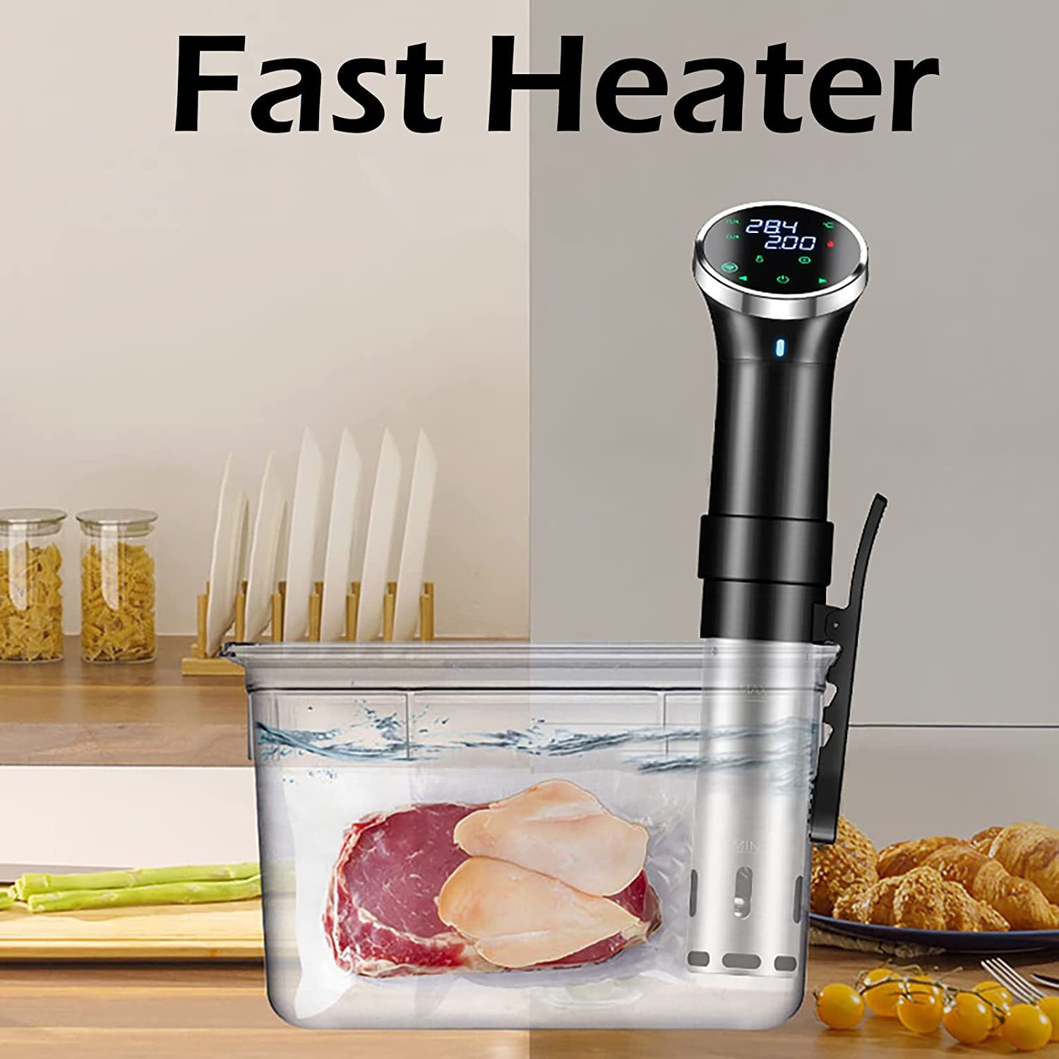 Sous Vide Cooker Low Temperature Slow Cooking Machine Slow Cooking Stick Thawing Machine Vacuum Steak Machine Vacuum WIFI Edition