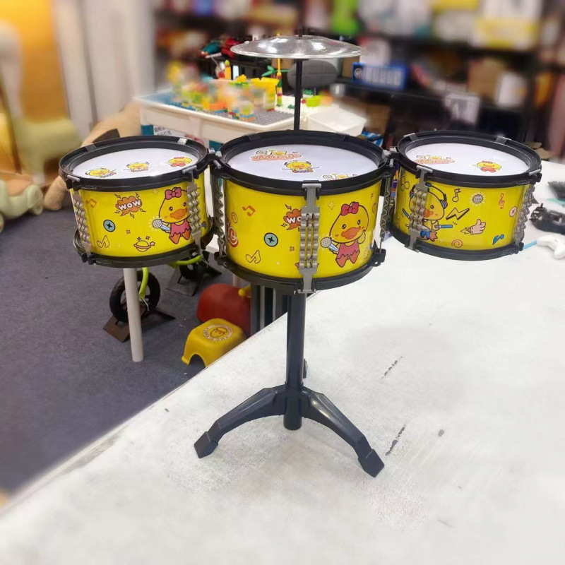 Little Yellow Duck Drum Set Jazz Baby Children's Home Practice Simulation Percussion Instrument Beginner Toy