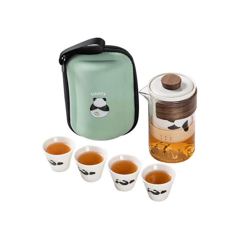 Panda Express Cup Outdoor Travel Tea Set suit Portable Teapot Business Gift Activity Accompanying Gift
