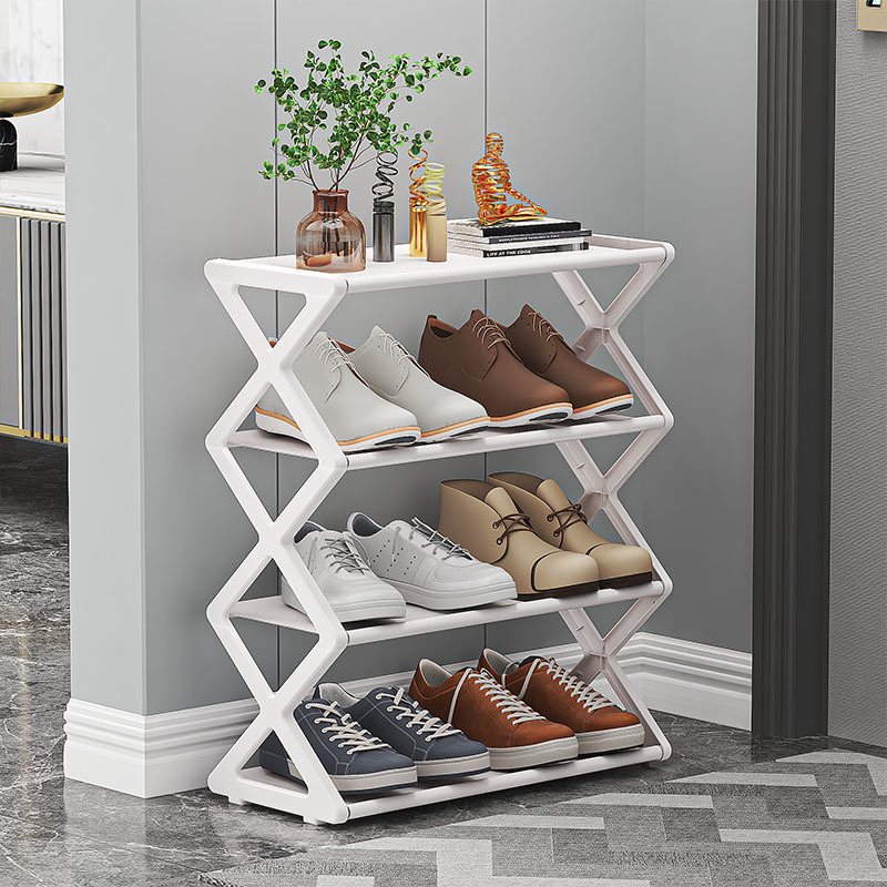 Xiyin temu cross-border generation creative X-type dustproof shoe rack steel pipe shoe rack simple assembly shoe rack folding shoe rack