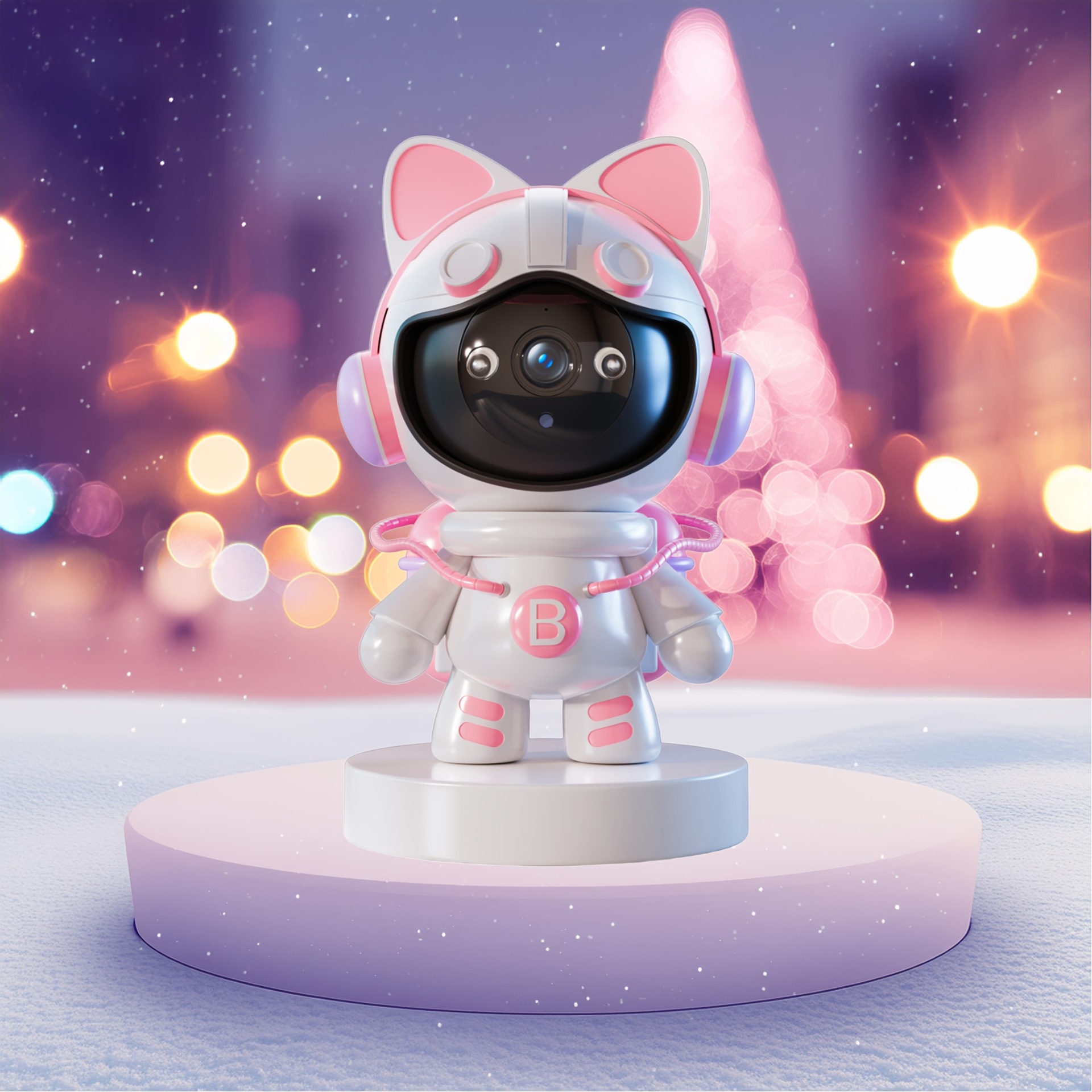 Wires 2K Indoor Security Robot Camera with Night Vision