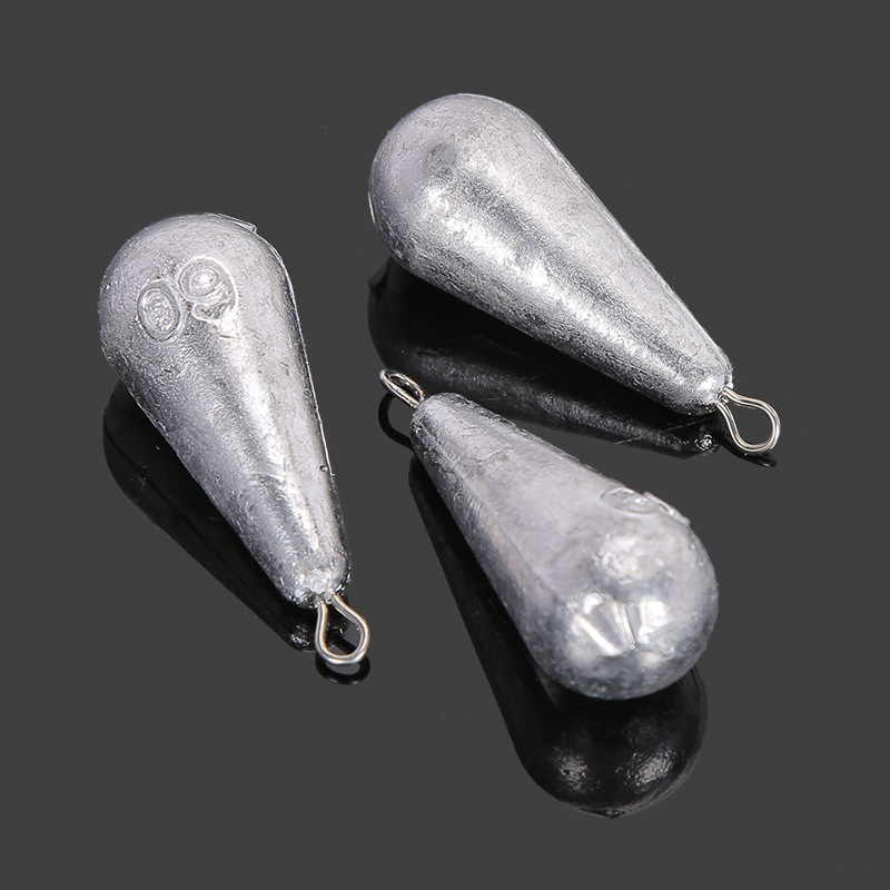 Wholesale water drop hanging ring lead pendant fishing fast bite lead scale lead does not hurt the line freshwater sea fishing gear supplies