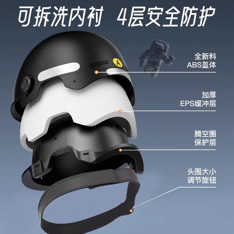 3C certified electric battery car helmet women's summer sun protection breathable helmet motorcycle riding helmet Four Seasons half helmet