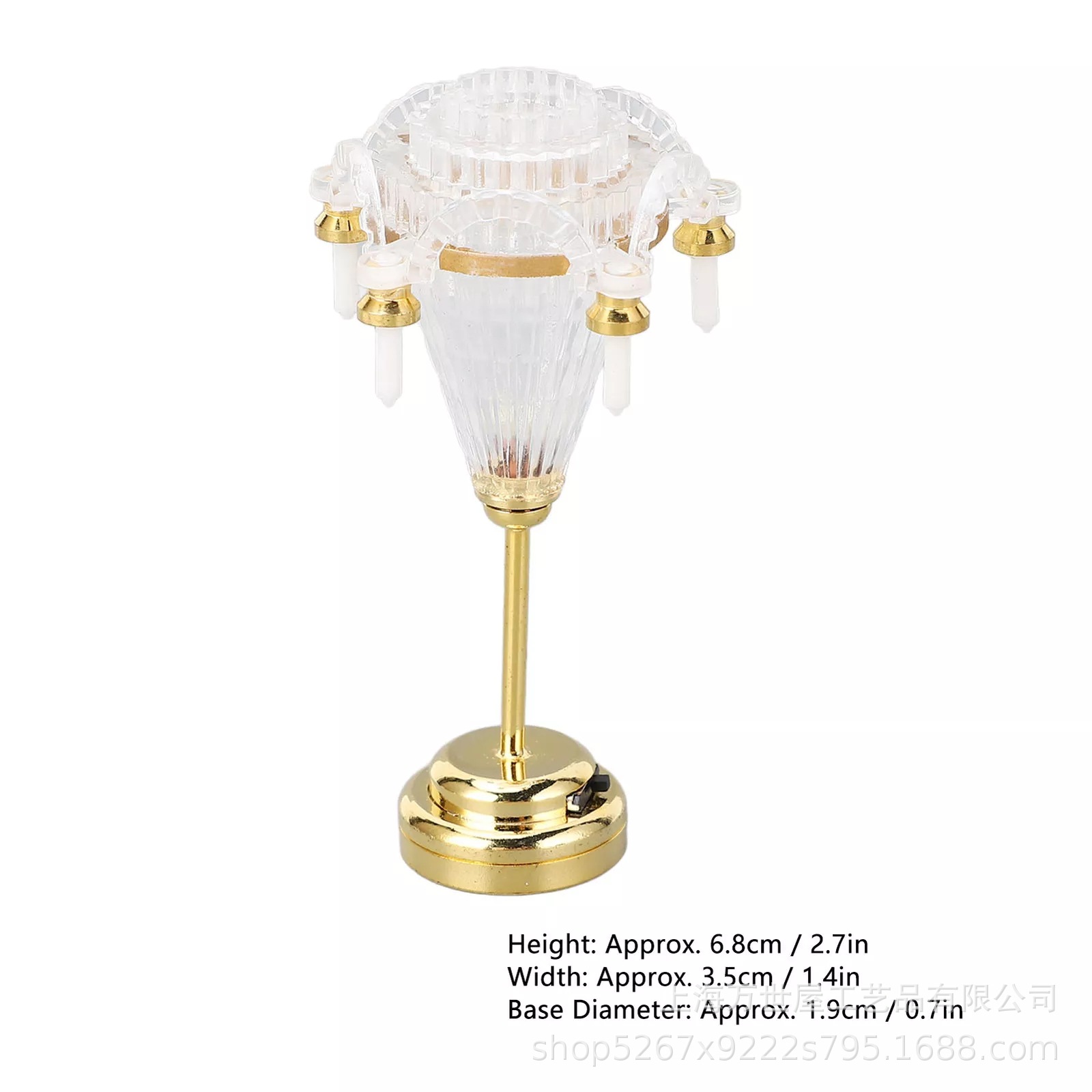 1:12 doll house dollhouse mini (acrylic imitation candle chandelier) indoor and outdoor decorative ornaments